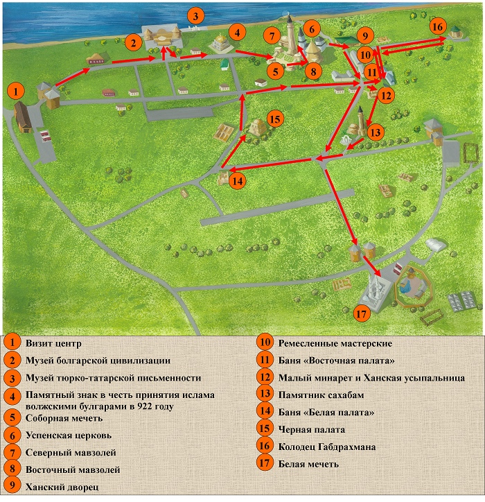 Болгарское городище карта